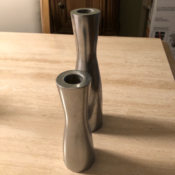 🎉Host Pick🎉Set of Two Silver Candle Holders - Picture 4 of 6